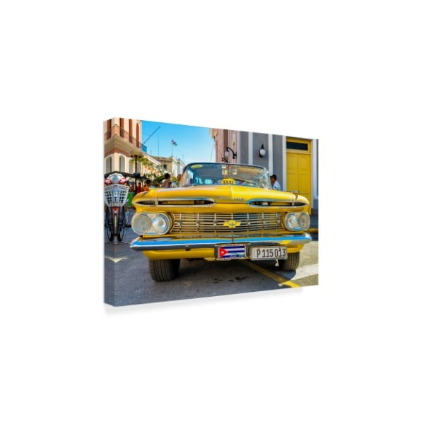 Philippe Hugonnard 'Yellow Cuban Taxi' Canvas Art,22x32